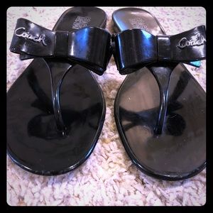 Coach Black Jelly Sandals Size 8